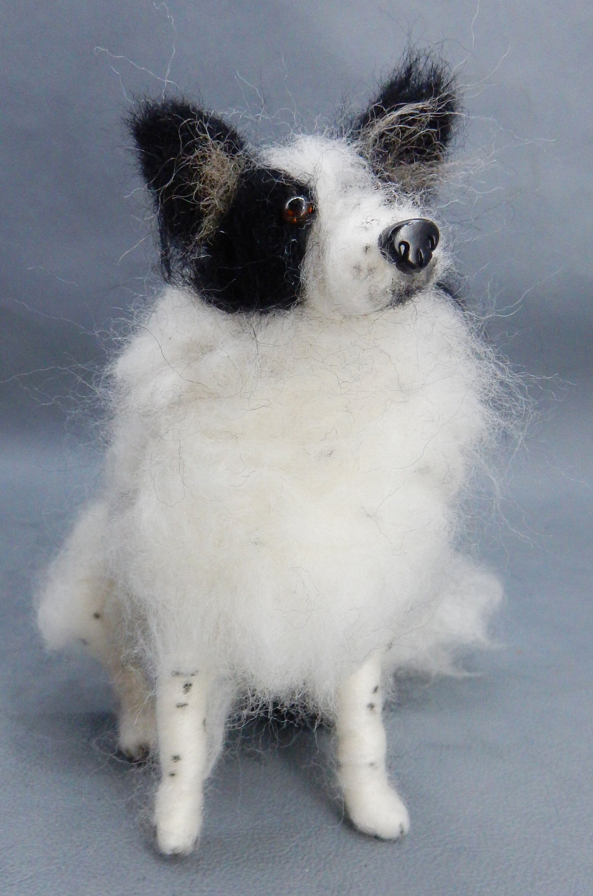 Maremmano mix needle felted dog miniature custom dog effigy