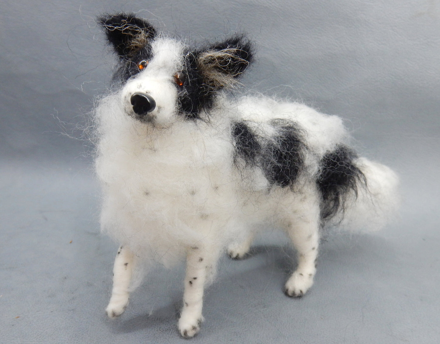 Maremmano mix needle felted dog miniature custom dog effigy