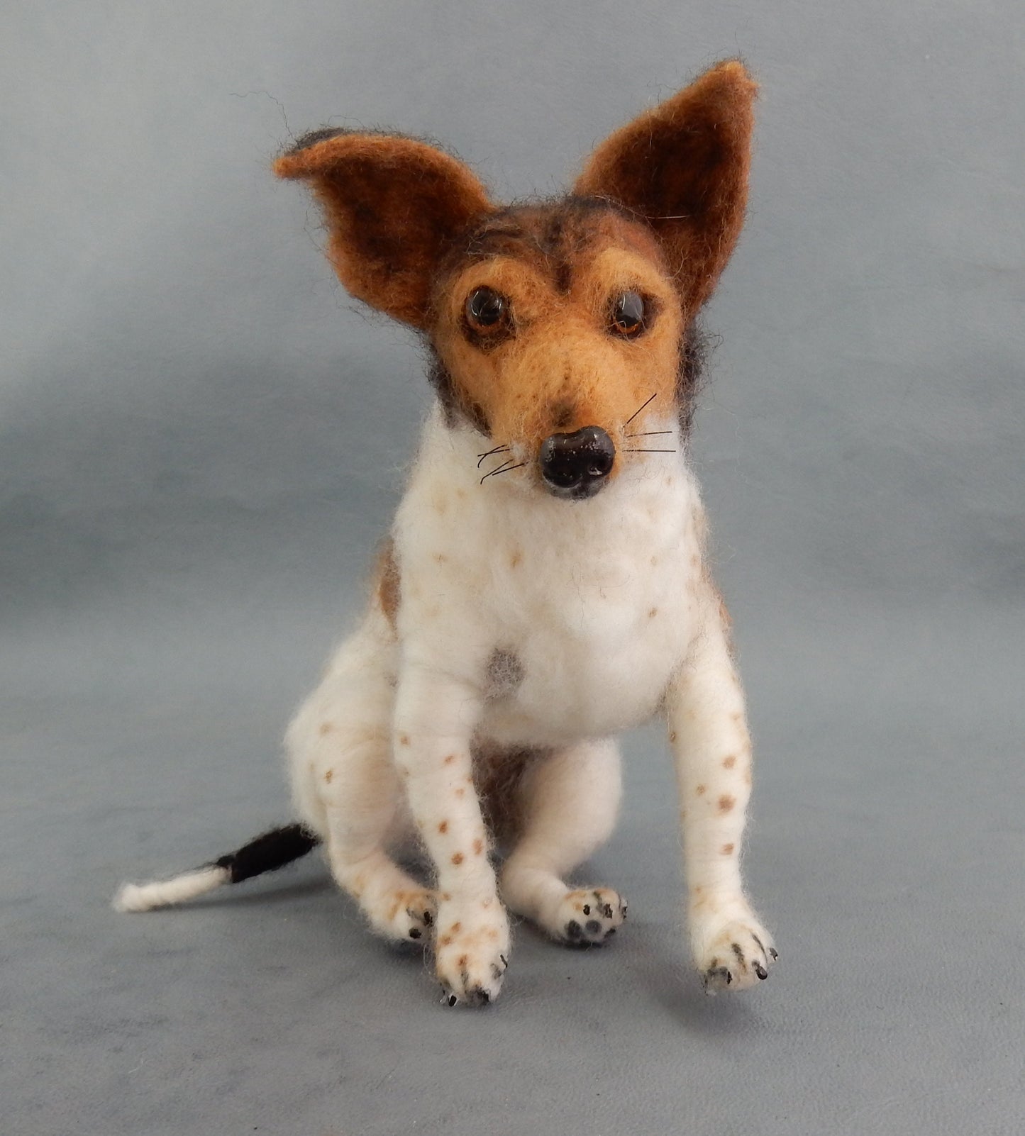 Jack Russell Terrier custom dog replica 3d dog portrait needle felted 