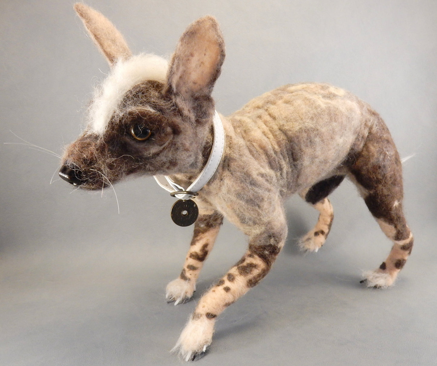 Xolo needle felted dog replica