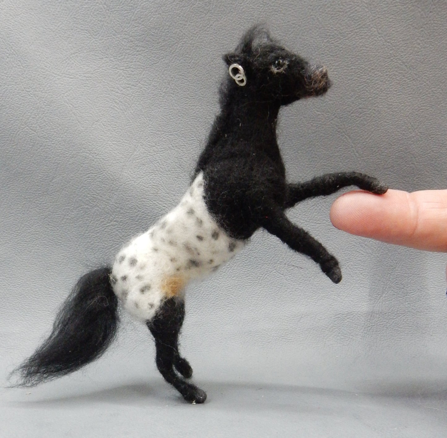 Appaloosa miniature custom felted horse replica