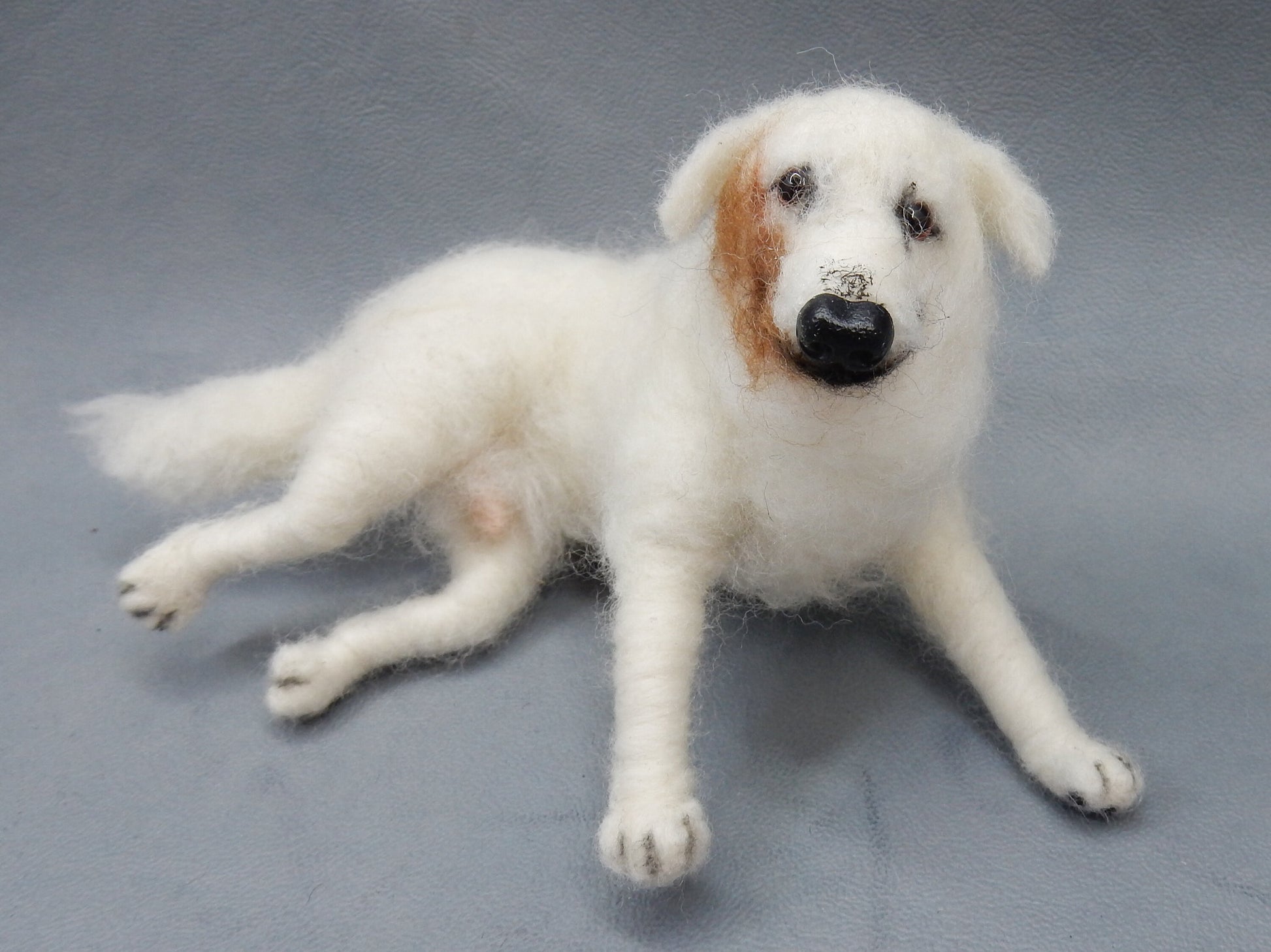 Akbaş miniature custom-felted replica Anatolian shepherd dog