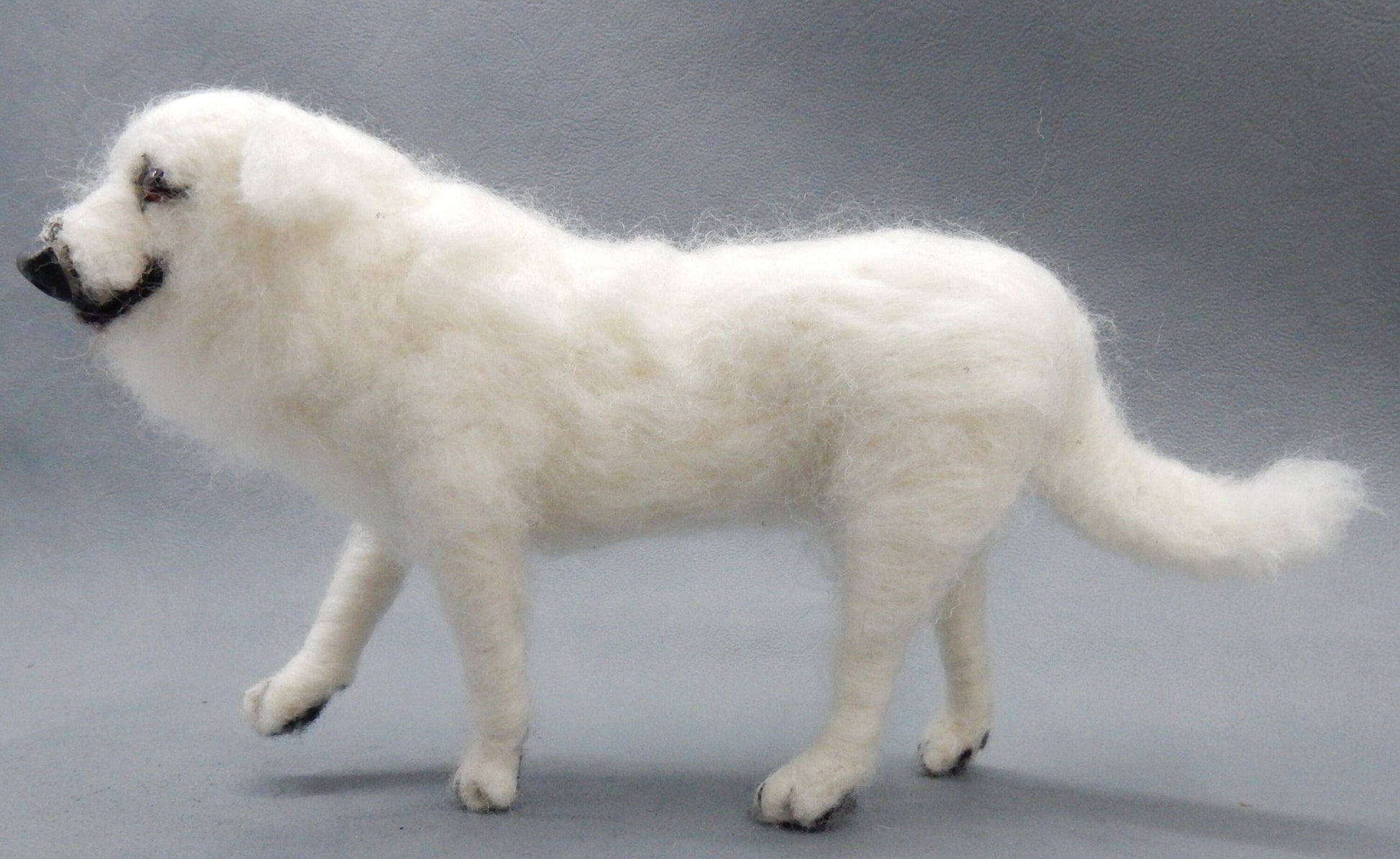 Akbaş miniature custom-felted replica Anatolian shepherd dog