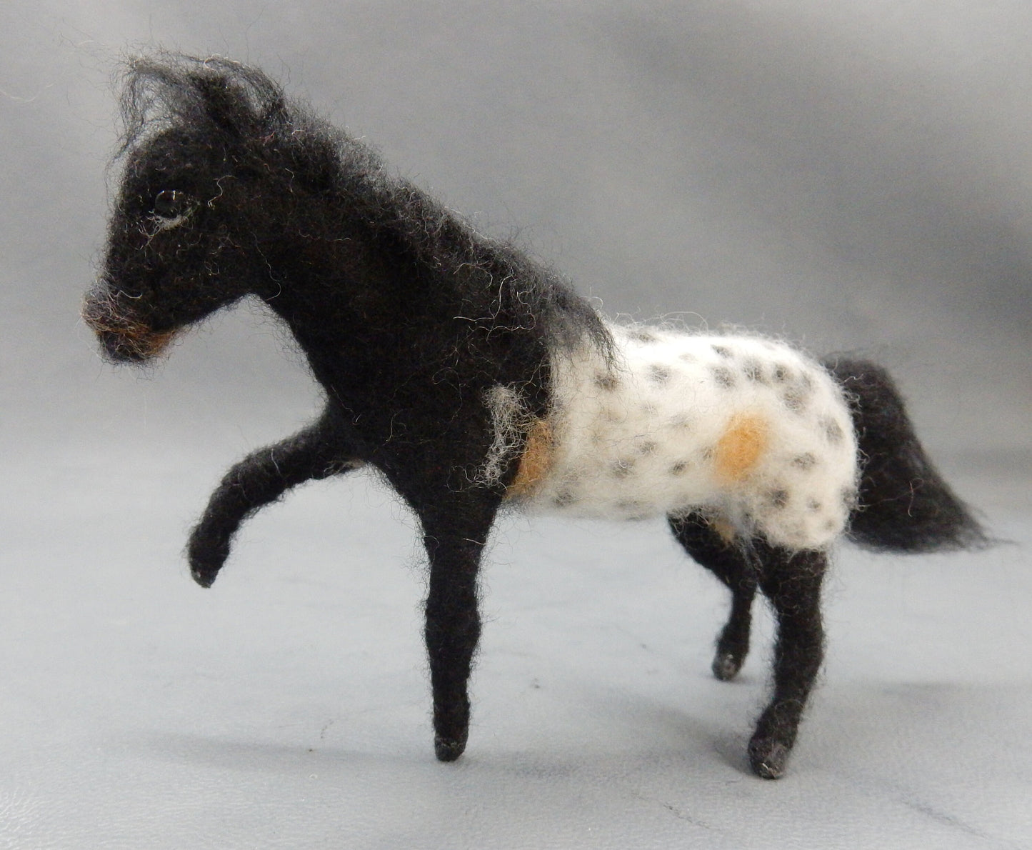 Appaloosa miniature custom felted horse replica