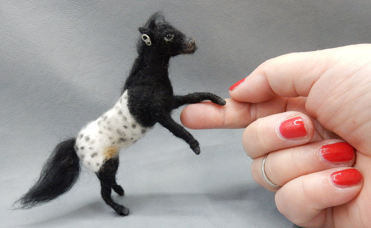 Appaloosa miniature custom felted horse replica