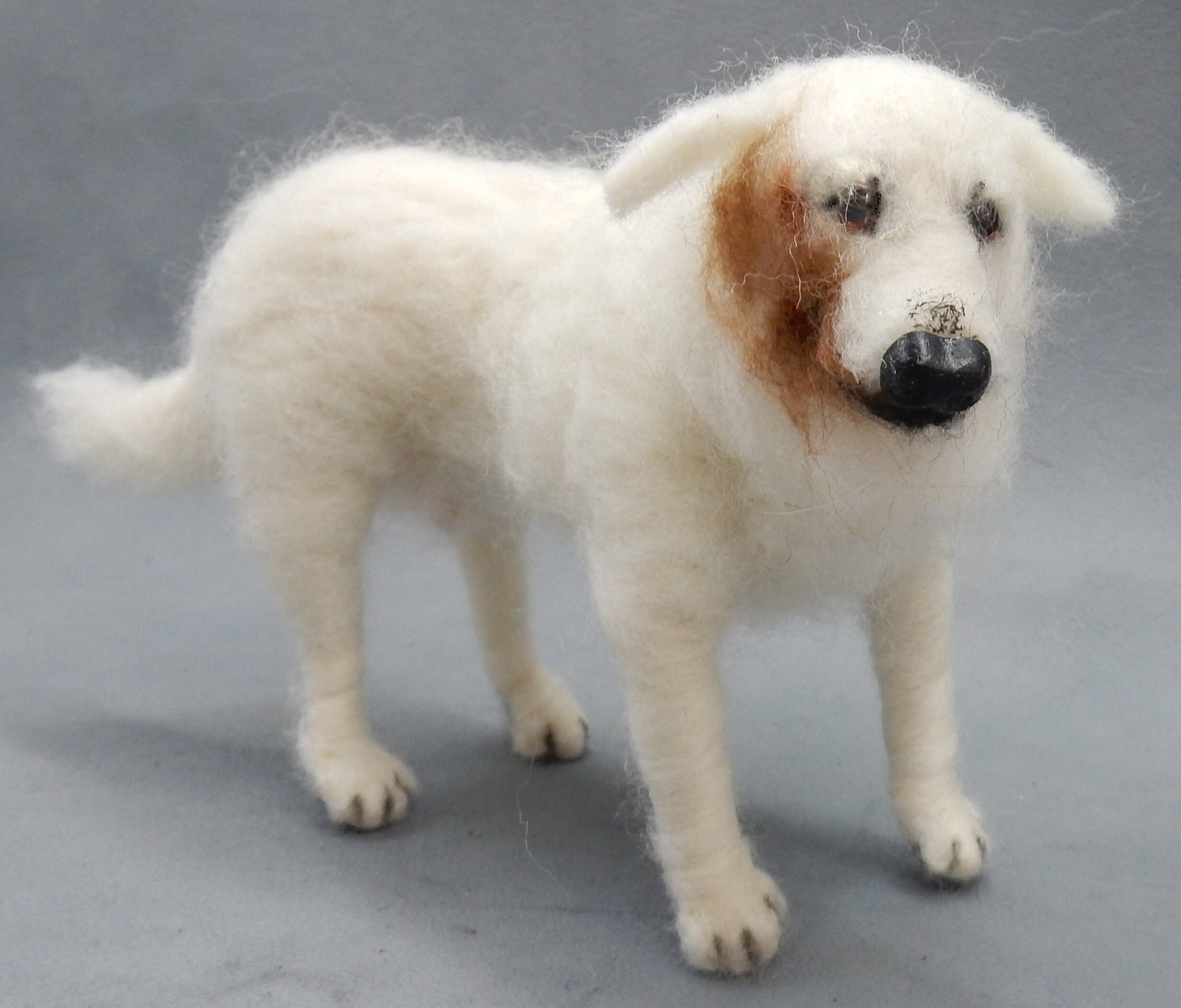 Akbaş miniature custom-felted replica Anatolian shepherd dog