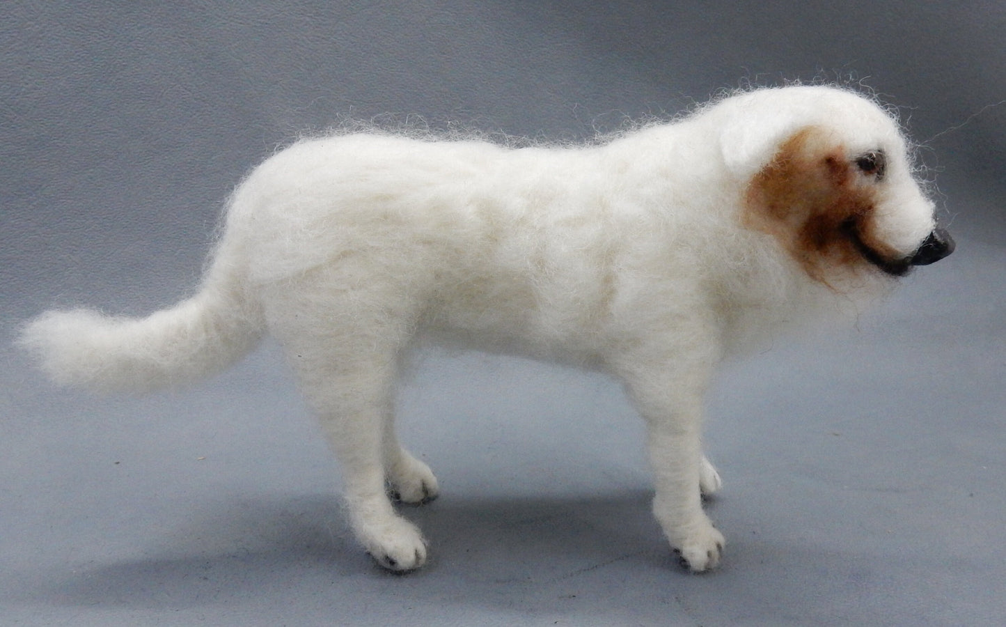 Akbaş miniature custom-felted replica Anatolian shepherd dog