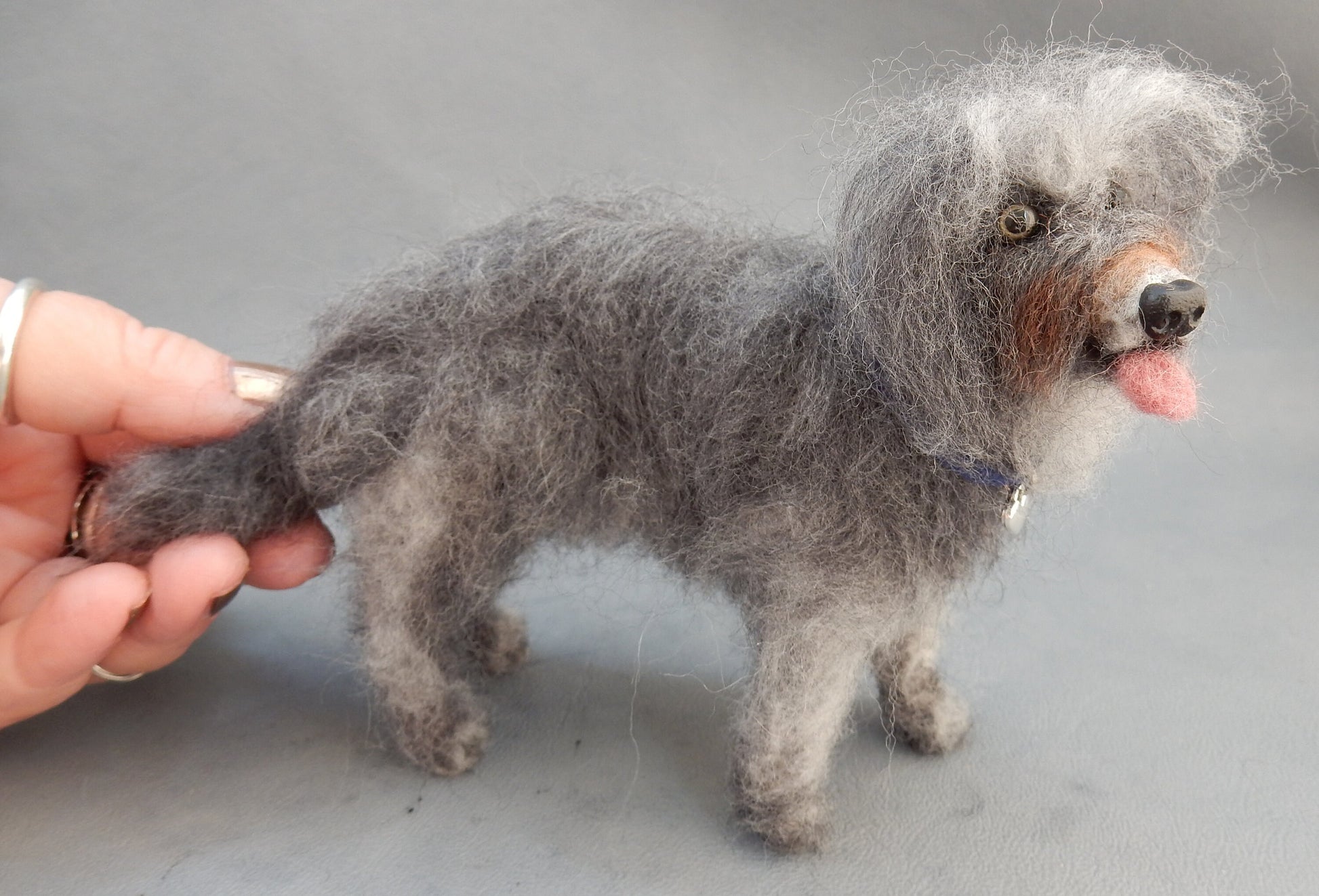 German herding dog needle-felted dog miniature Strobel