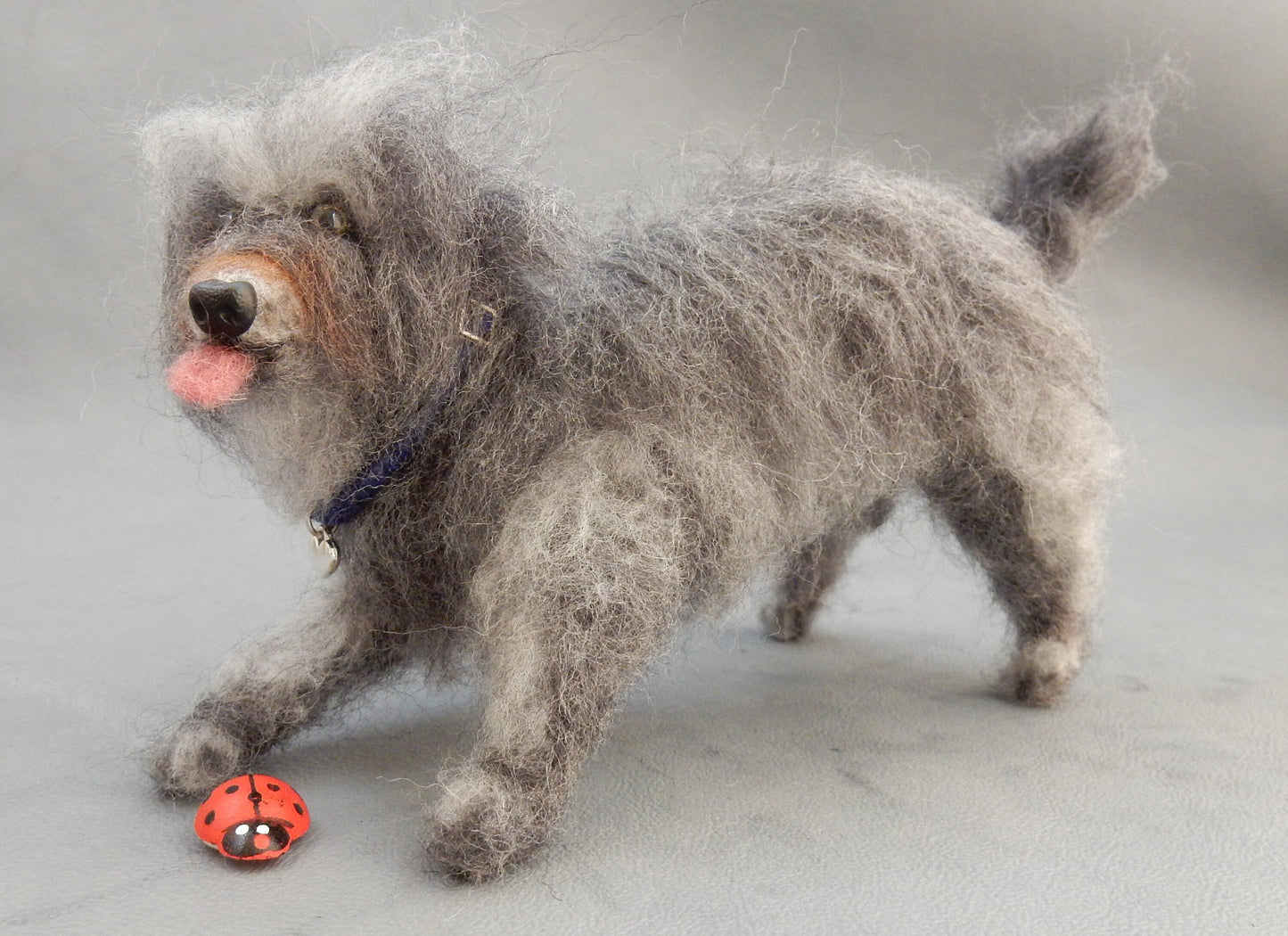 German herding dog needle-felted dog miniature Strobel