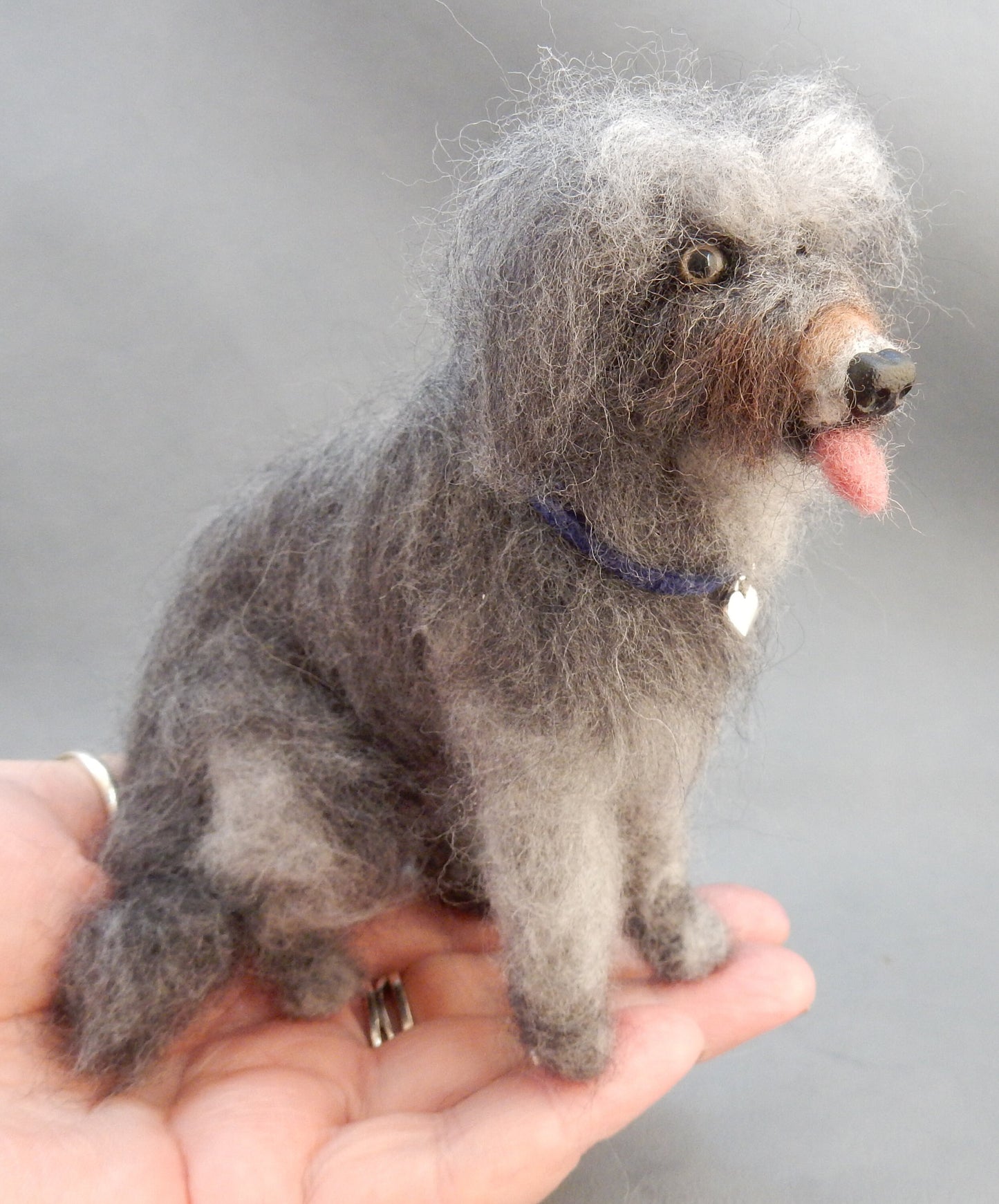 German herding dog needle-felted dog miniature Strobel