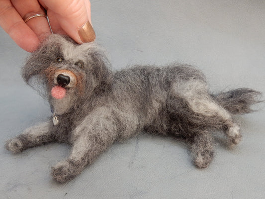 German herding dog needle-felted dog miniature Strobel