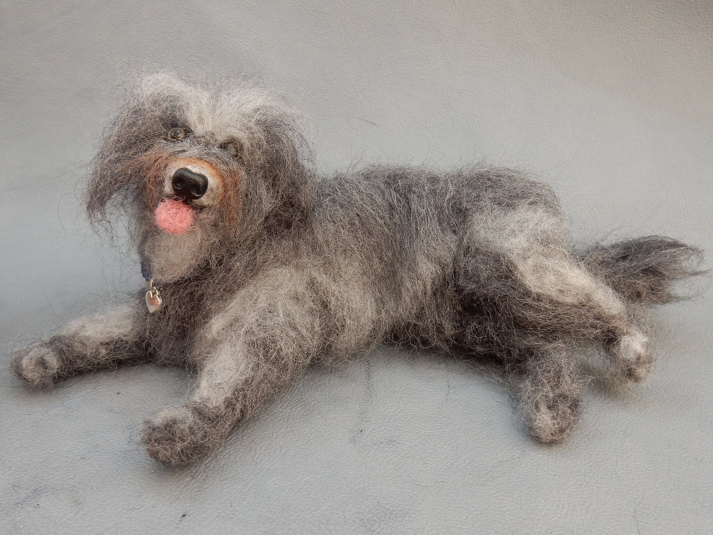 German herding dog needle-felted dog miniature Strobel