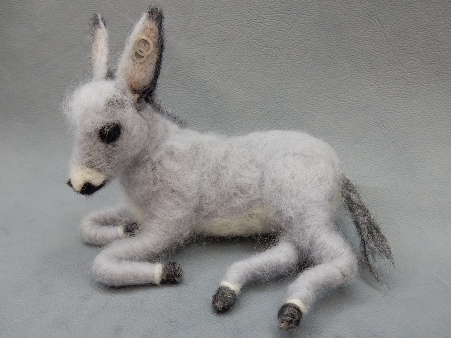 custom felted donkey replica